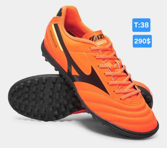 Chuteira society da Mizuno Morelia Club laranja original
