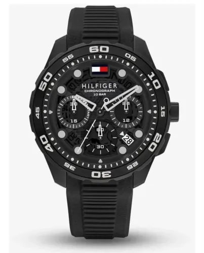 Relógio masculino Tommy Hilfiger TH preto c Nf