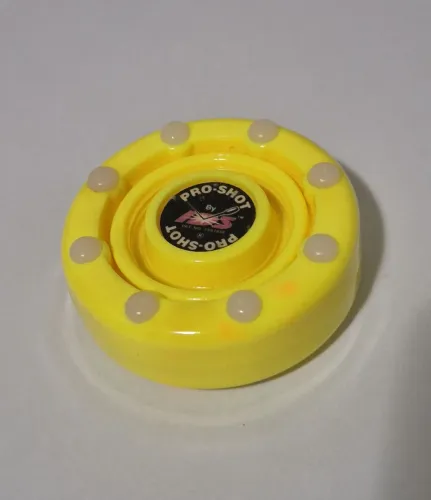 Disco puck ids pro shot para roller hockey cor amarelo