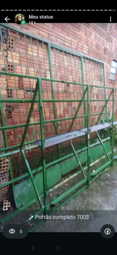 Portão de ferro completo 
