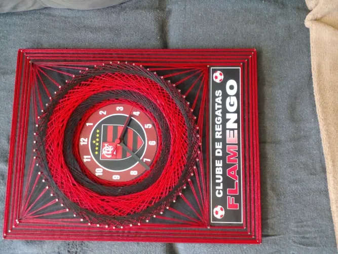 Relógio de parede grande história Flamengo