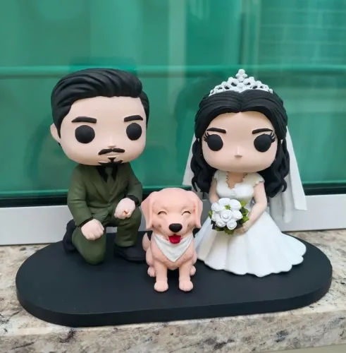 Funko Pop Personalizado | Topo de Bolo Casamento