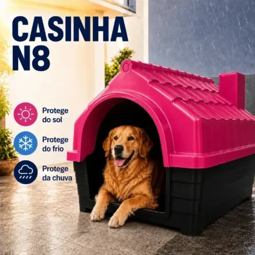 Casinha Cachorro Plástica Desmontável N8 Grande