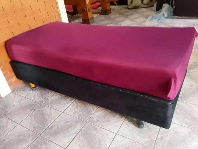 Cama box Solteiro + Colchão alto 25cm - Entregamos