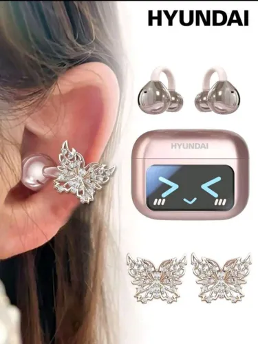 Fone de ouvido rosa , estilo piercing, novinho , a pronta entrega