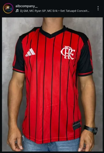 Camiseta do Flamengo beisebol tamanho G