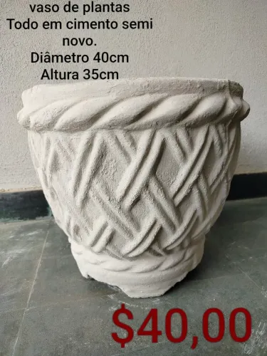 Vaso p plantas de cimento