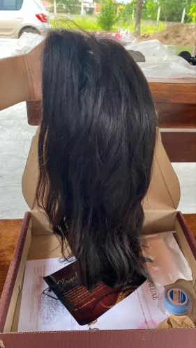 Lace castanho escuro, cabelo humano, nova (nunca usada)!