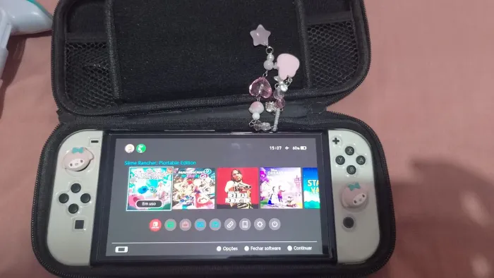 Nintendo switch oled-Desbloqueado +acessorios