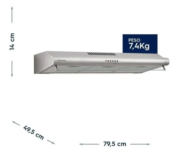 Electrolux DE80X Inox - Exaustor / Depurador