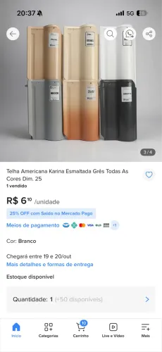 Telhas esmaltada
