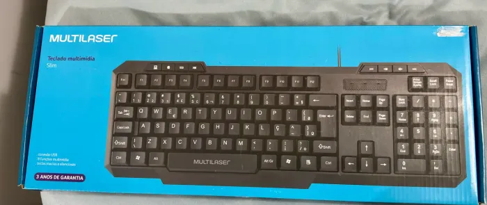 Teclado multimídia Multilaser USB Preto - TC206
