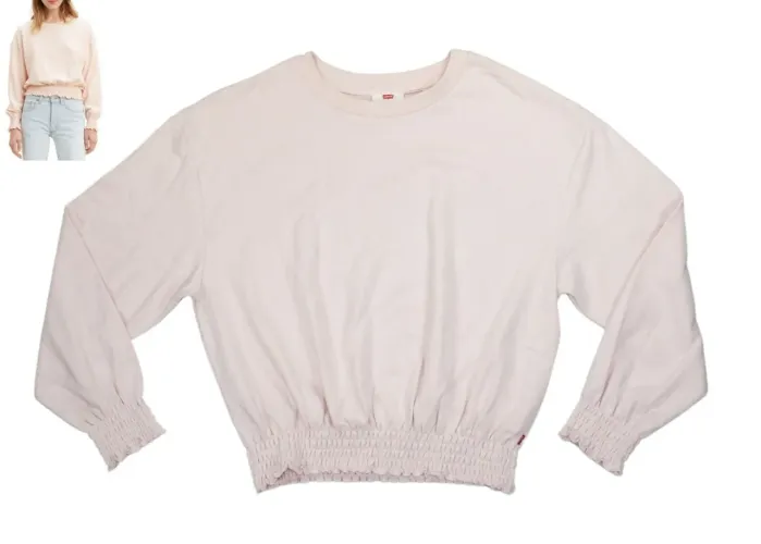 Blusa moletom Levi?s rosa romântico punho
