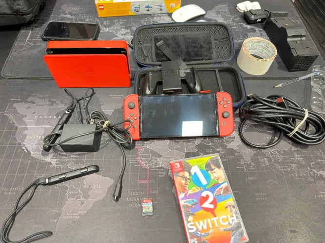 Nintendo switch oled edicao mario com 2 jogos
