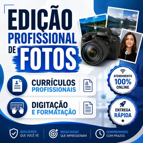 ? Edição Profissional de Fotos | Currículos Profissionais | Digitação