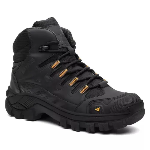 Bota Kansas em Couro Legítimo Bota com C.A. 50.885 - Preto - Diamante