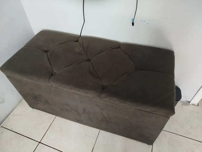 Sofá rack poltrona e baú 