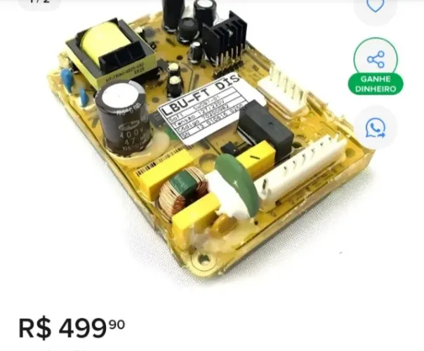 Placa máquina eletrolux  nova ta R$499,00