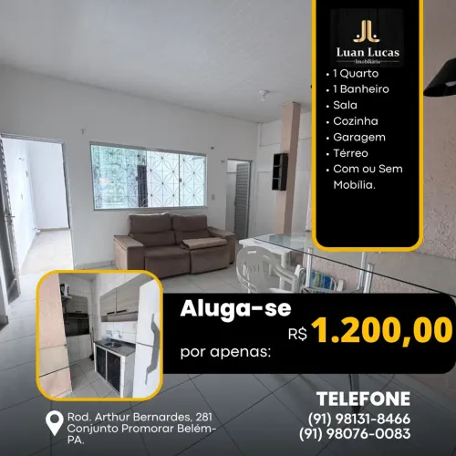 ALUGA-SE APTO TÉRREO NO CONJ. PROMORAR