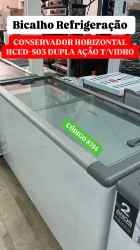 CONSERVADOR HORIZONTAL HCED 503 DUPLA AÇAO T VIDRO