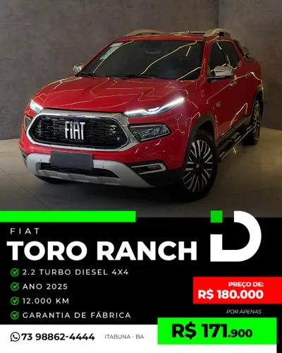 Fiat Toro Ranch 2.2 16V 4X4 TB Diesel Aut. 2025