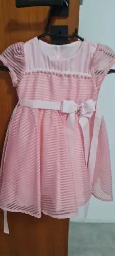 Vestido Infantil de Festa Rosa Miss Sweet - Tamanho 3 Seminovo