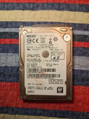 HD 750GB HGST (não liga)