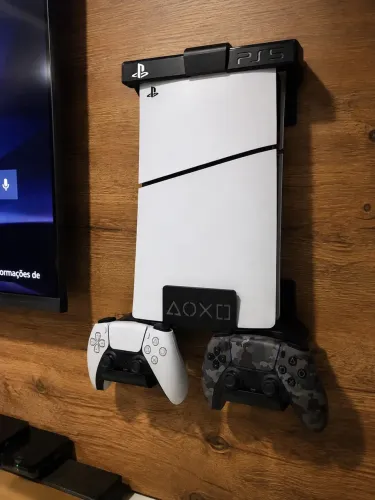 PlayStation 5 - 2 controles + suporte de parede
