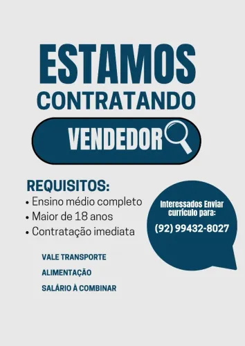 ESTAMOS CONTRATANDO VENDEDORES (A) 