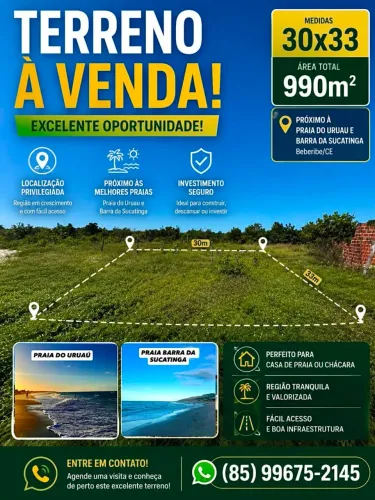 VENDO TERRENO DE 990 m², ÓTIMA OPORTUNIDADE