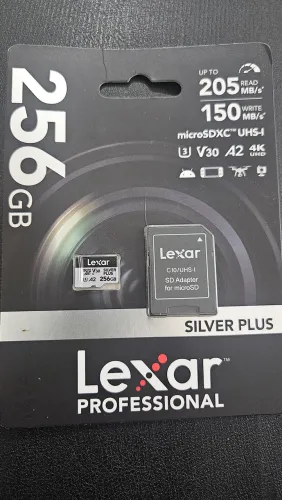 Cartão microSDXC Lexar Silver plus 256GB