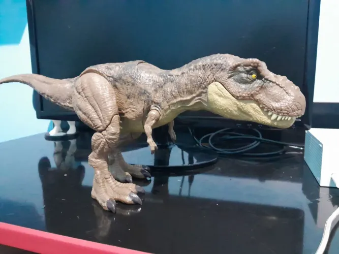 Mattel jurassic world, tyrannosaurus rex camp cretaceous