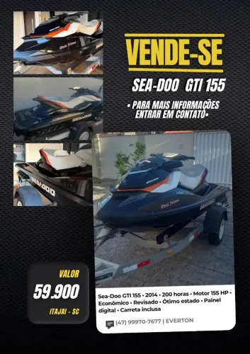 Jet-ski seadoo GTI 2014 -200 horas- com carreta