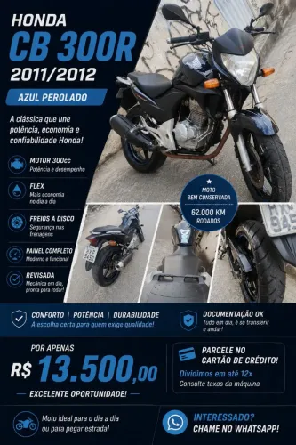 Honda cb300 11/12 super conservada