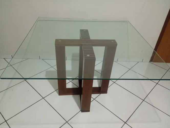 Mesa de jantar 8 lugares de vidro
