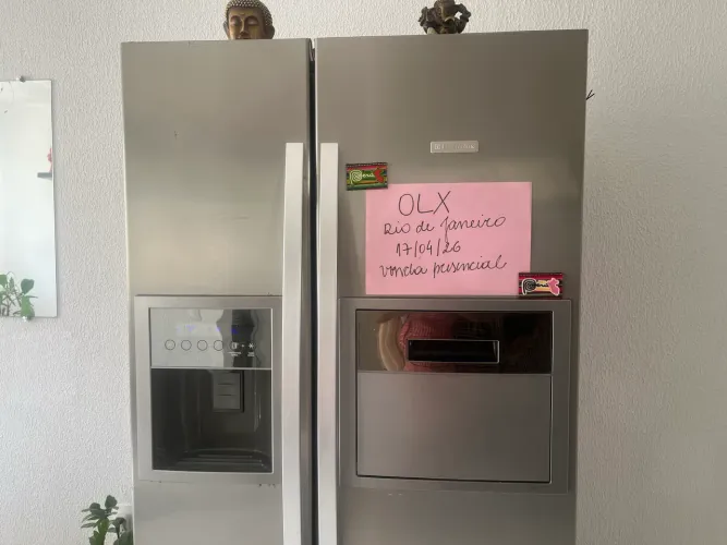 Geladeira Side by Side Electrolux SH72X Inox- Ice Maker na porta- Perfeita 