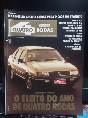 Revista quatro rodas edição VW Santana 