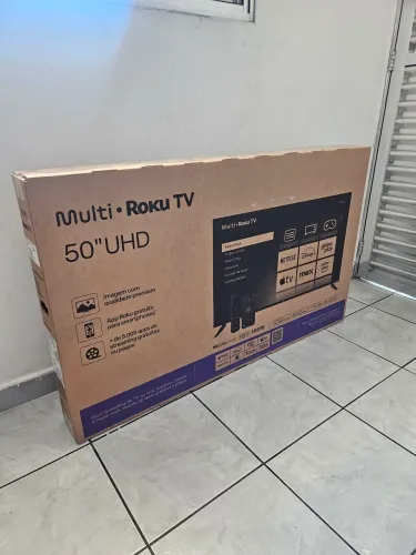 Smart TV Multi 50 polegadas 4K UHD totalmente nova e lacrada na caixa.