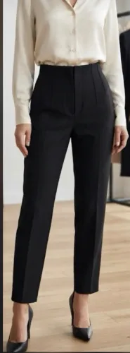 calça de alfaiataria feminina preta