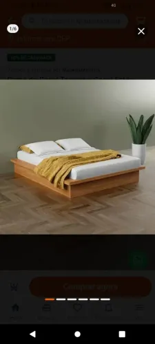 CAMA FLUTUANTE CASAL COM LED PRETO - R$ 1.299,99 À VISTA
