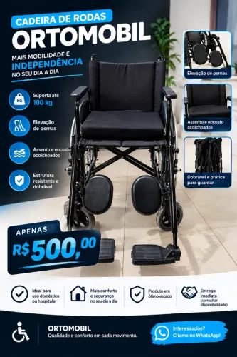CADEIRA DE RODAS ORTOMOBIL