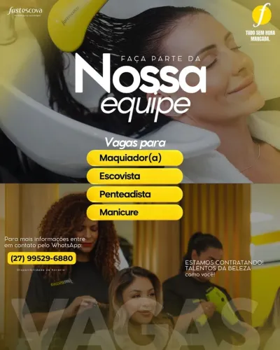 Escovista/maquiador/manicure