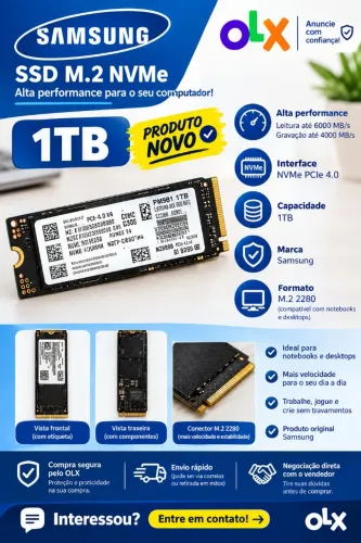 NVme Samsung PM9B1 de 1TB (modelo MZVL41T0HBLB-00B07)