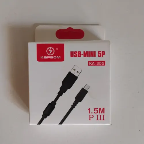 Cabo Mini USB V3 1.5m para Controle de PS3, Câmeras e GPS - Novo (Kapbom KA-355)