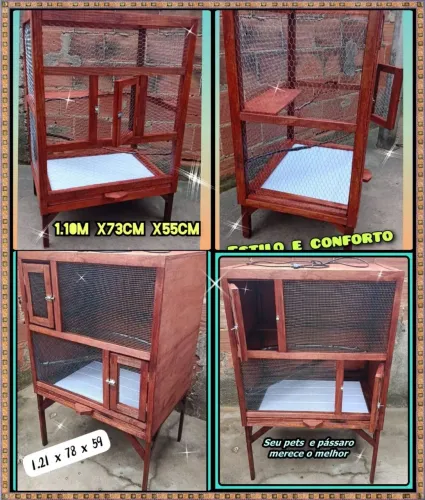 2 VIVEIROS ESPAÇOSOS DISPONÍVEIS TOP! GANIZES TIZIU CALOPSITAS CORDONA PINTINHOS