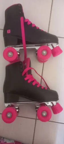 Patins Oxer tam. 35 preto e rosa