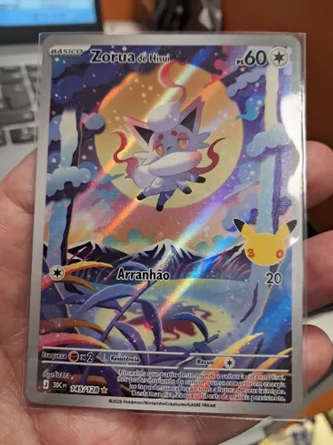 Card Pokémon Zorua de Hisui coleção 30 anos