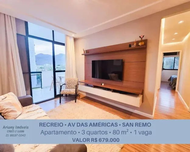 San Remo | Apartamento 3 quartos no Recreio