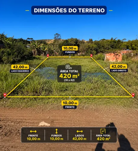 VENDO TERRENO COM 420m2 SENDO 10m de FRENTE E 42m de COMPRIMENTO em STo EXPEDITO