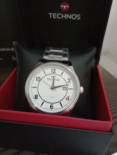 Relógio Masculino Original Technos Prata 
